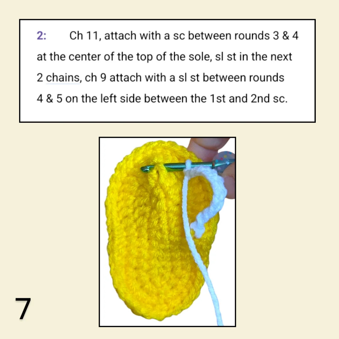 Free Crochet Pattern: Flip Flop Keychain