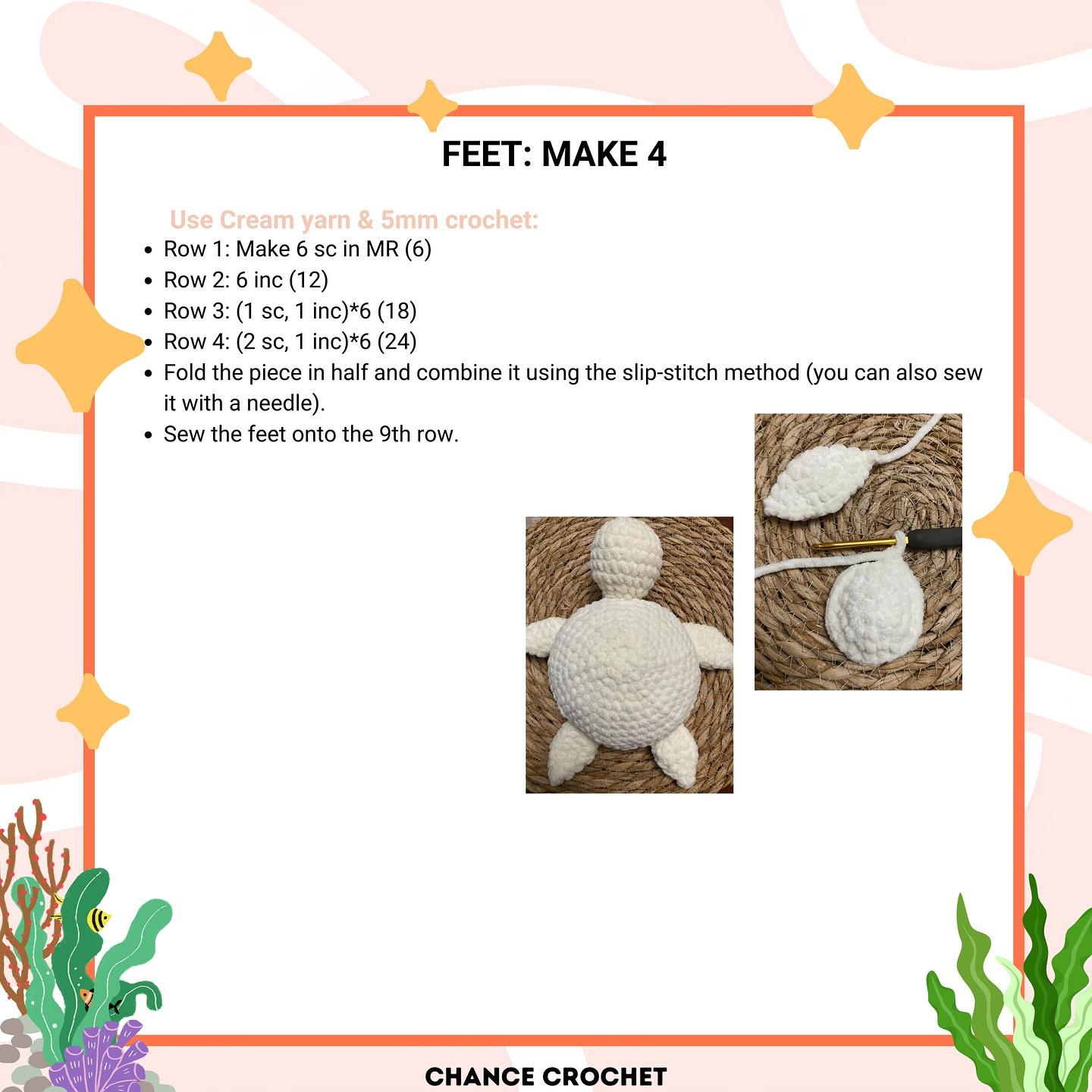 Free Crochet Pattern: Flower-adorned Turtle Amigurumi