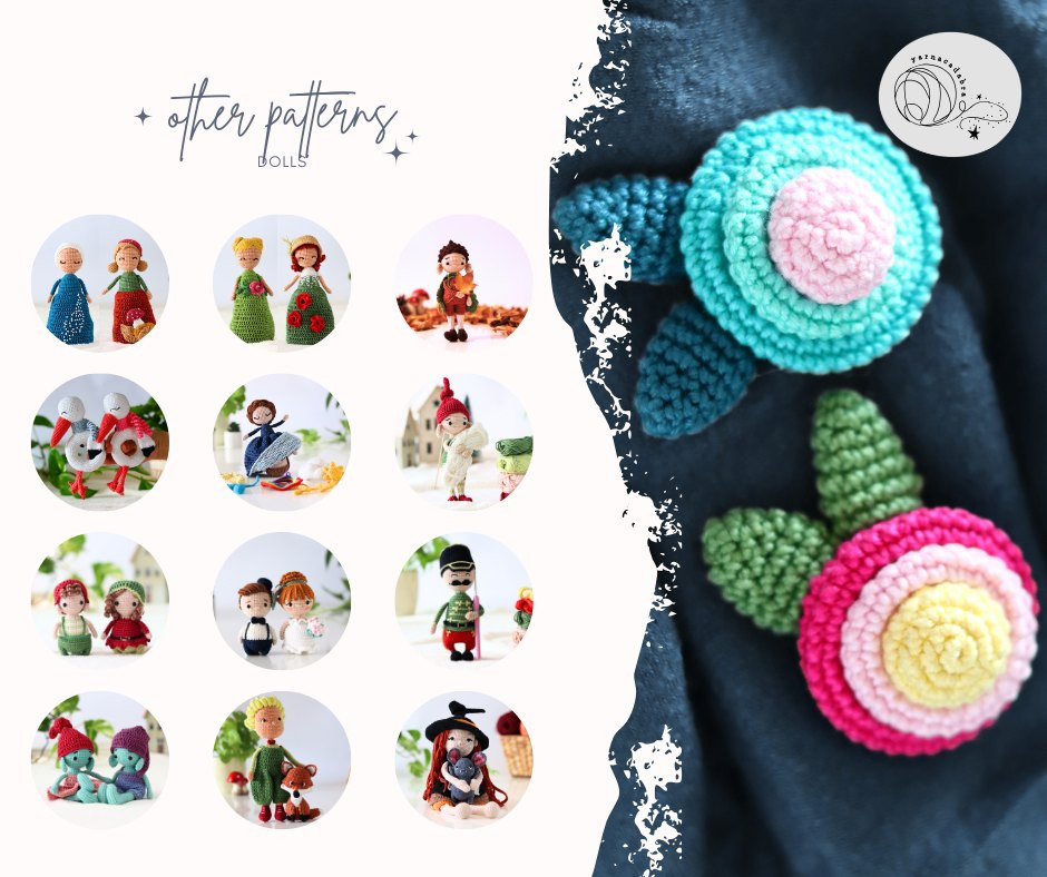 Free Crochet Pattern: Flower Brooch