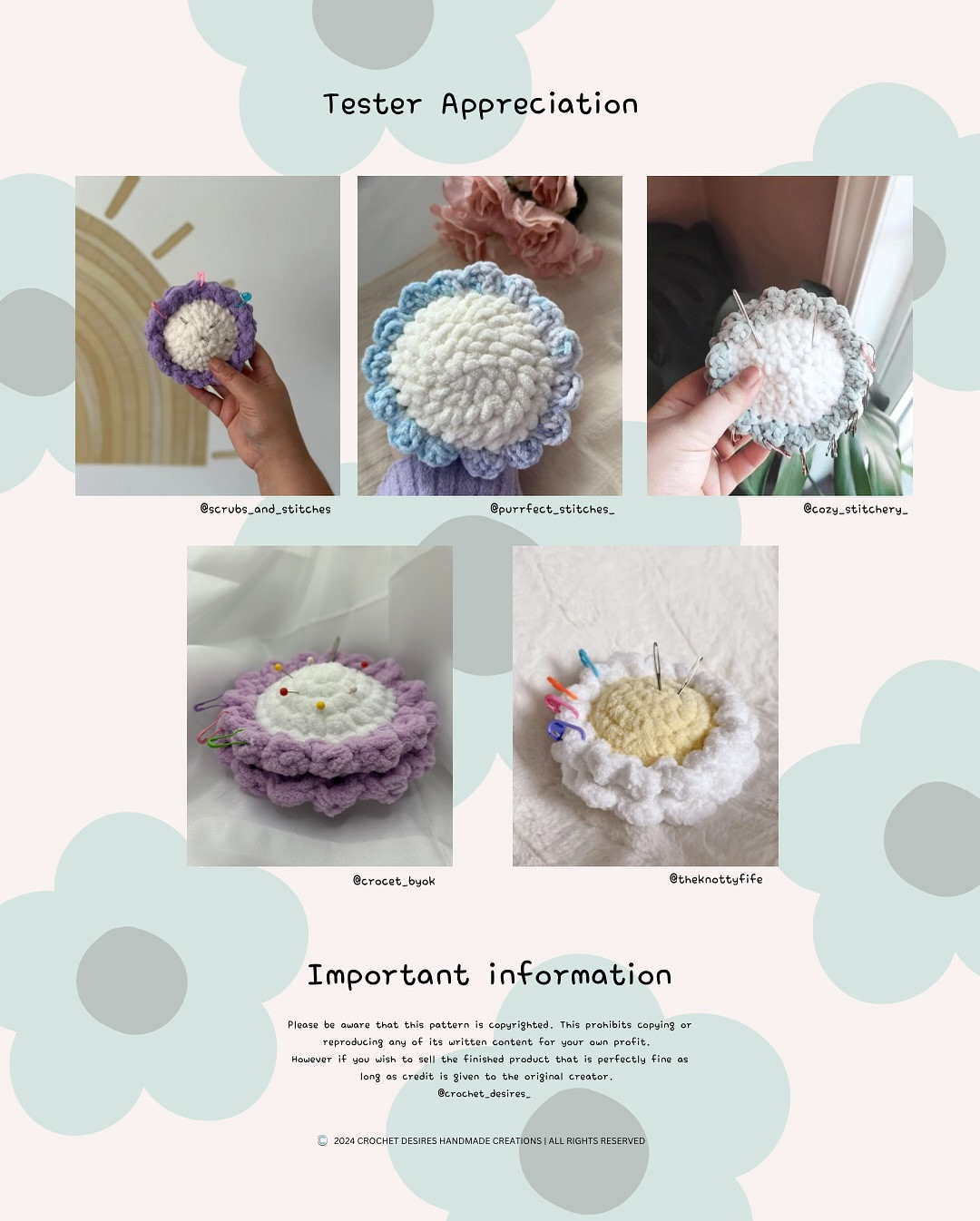 Free Crochet Pattern: Flower Pincushion