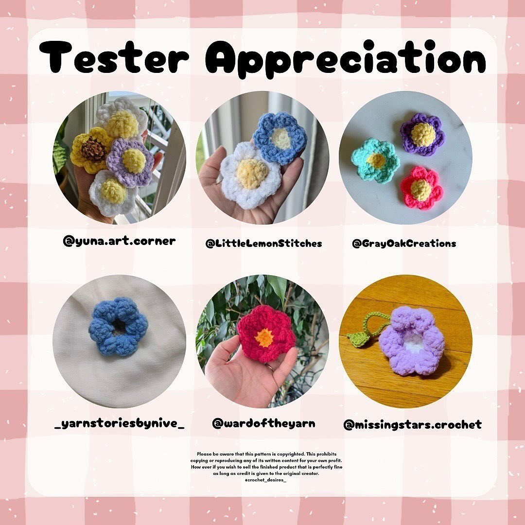 Free Crochet Pattern: Flower Pop-it
