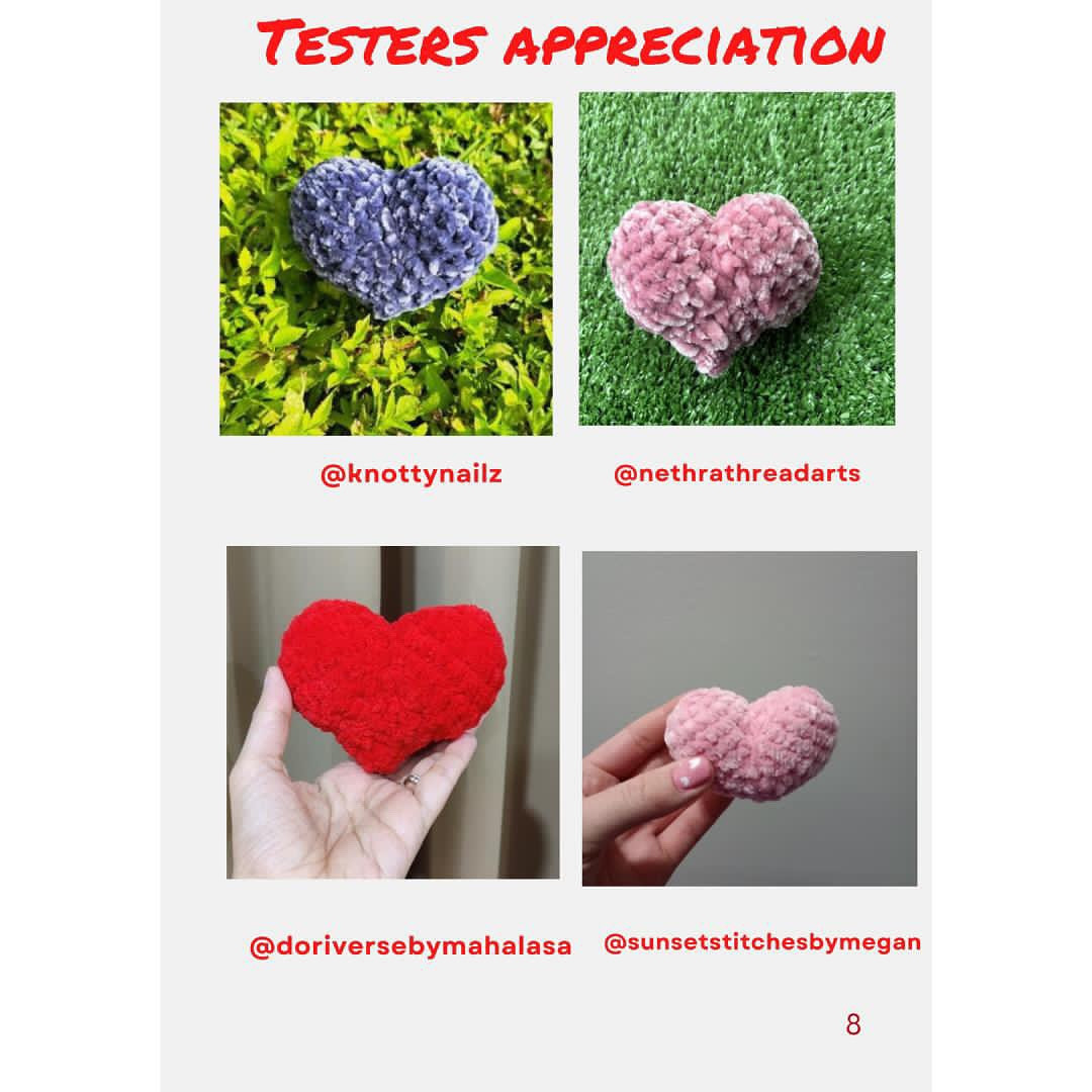 Free Crochet Pattern: Fluffy Heart Amigurumi