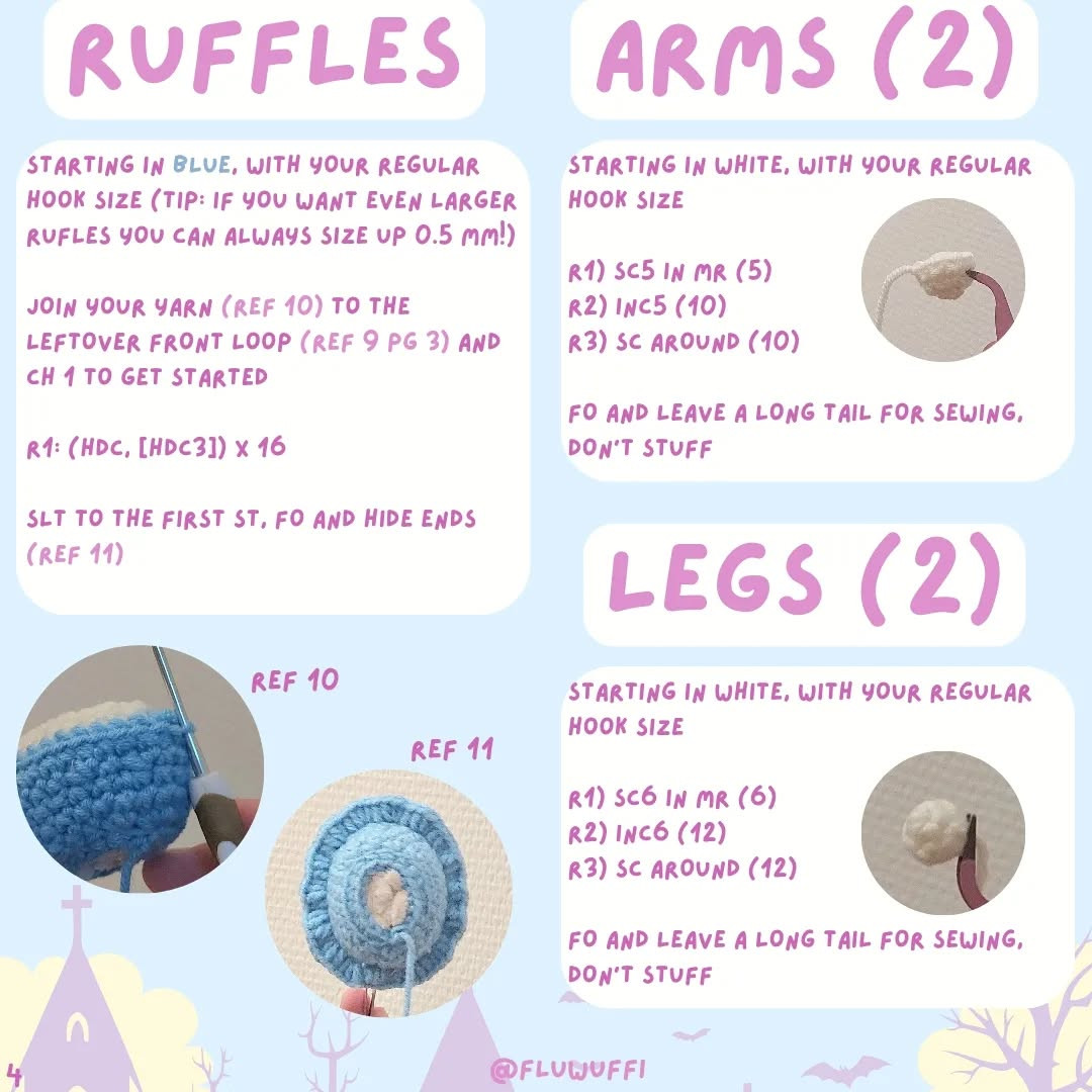 Free Crochet Pattern: Ghost Cinnamoroll Amigurumi