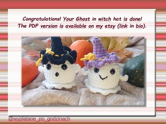 Free Crochet Pattern: Ghost in Witch Hat