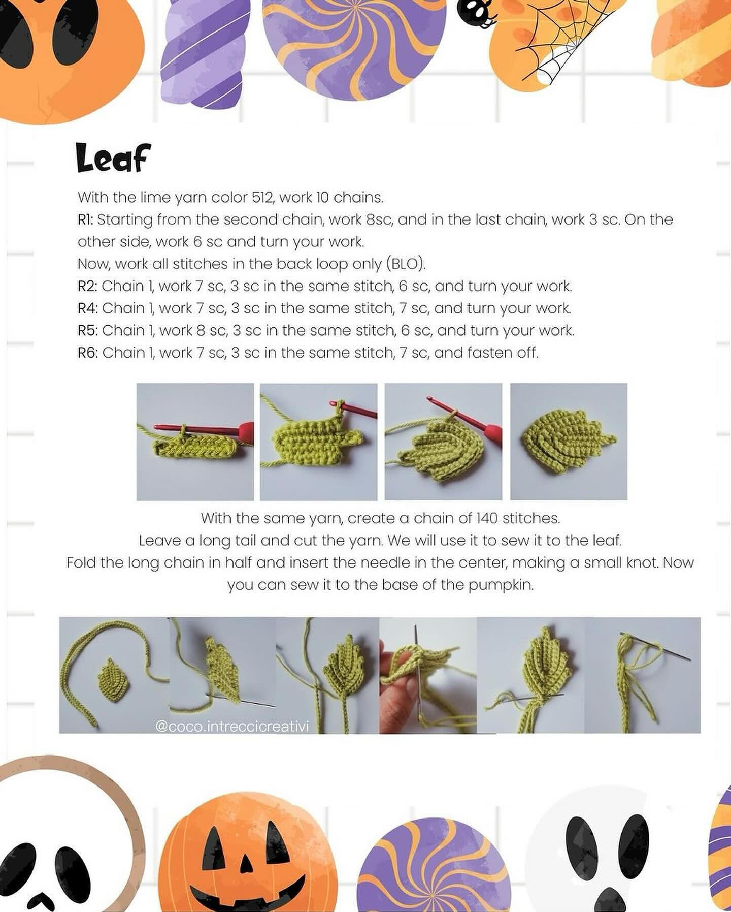 Free Crochet Pattern: Halloween Bookmark Pumpkins