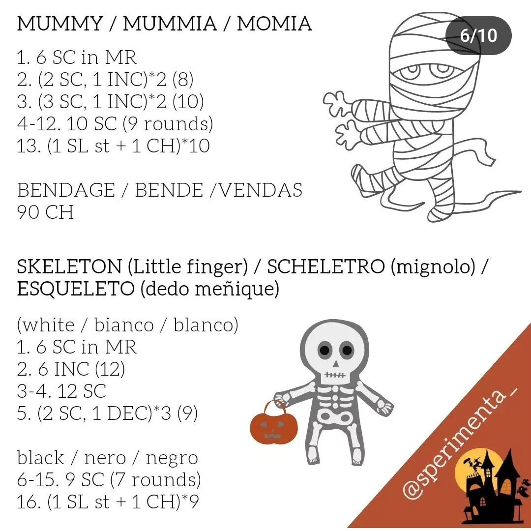 Free Crochet Pattern: Halloween Finger Puppets