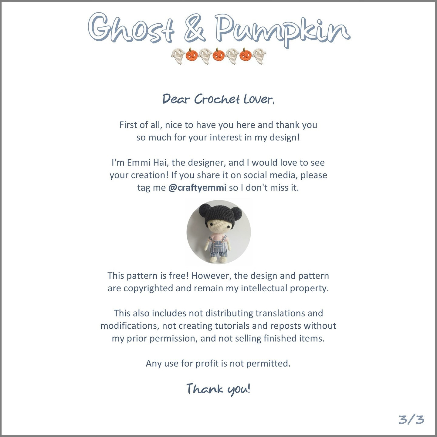 Free Crochet Pattern: Halloween Ghosts & Pumpkins