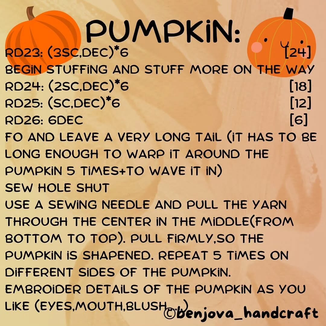 Free Crochet Pattern: Halloween Pumpkin Kitties