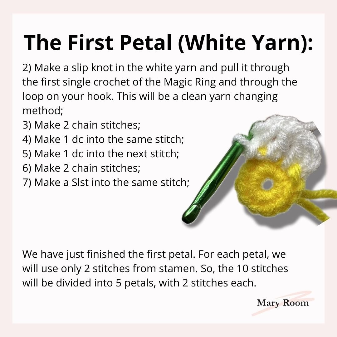Free Crochet Pattern: Hanging Daisy Flower Pot