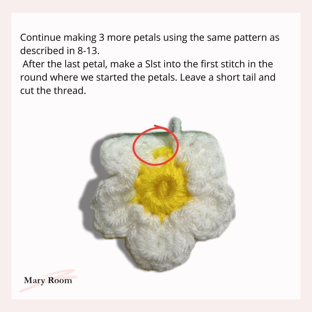 Free Crochet Pattern: Hanging Daisy Flower Pot