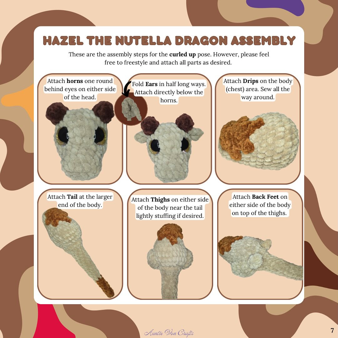 Free Crochet Pattern: Hazel the Nutella Dragon
