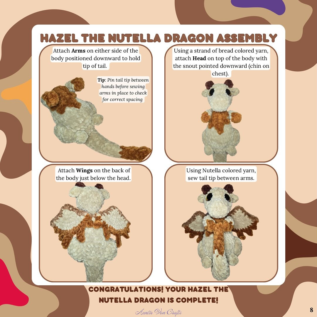 Free Crochet Pattern: Hazel the Nutella Dragon