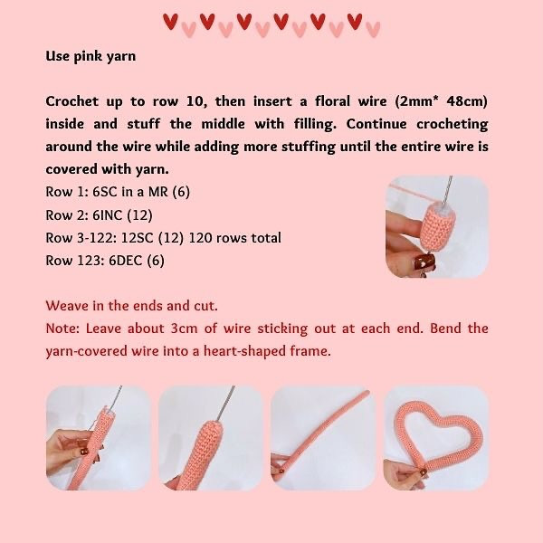 Free Crochet Pattern: Heart Flower