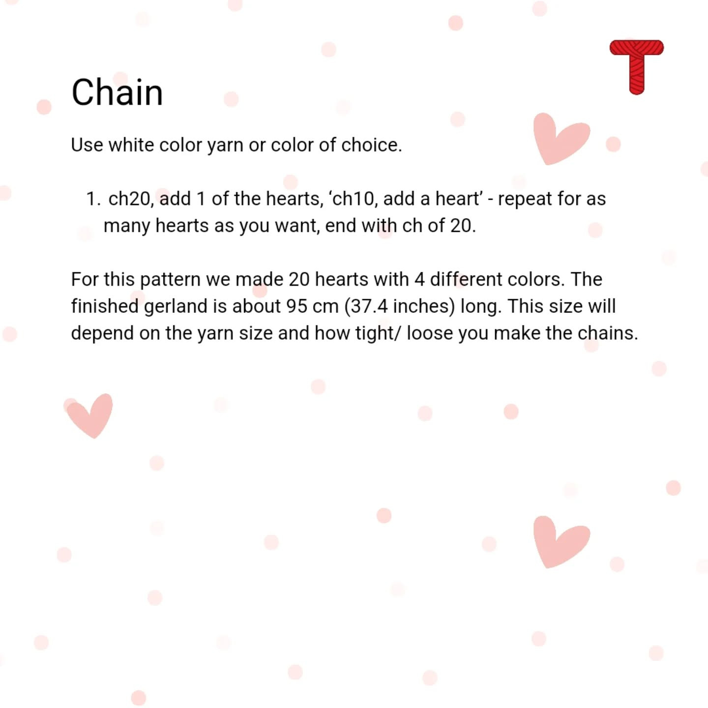 Free Crochet Pattern: Heart Garland
