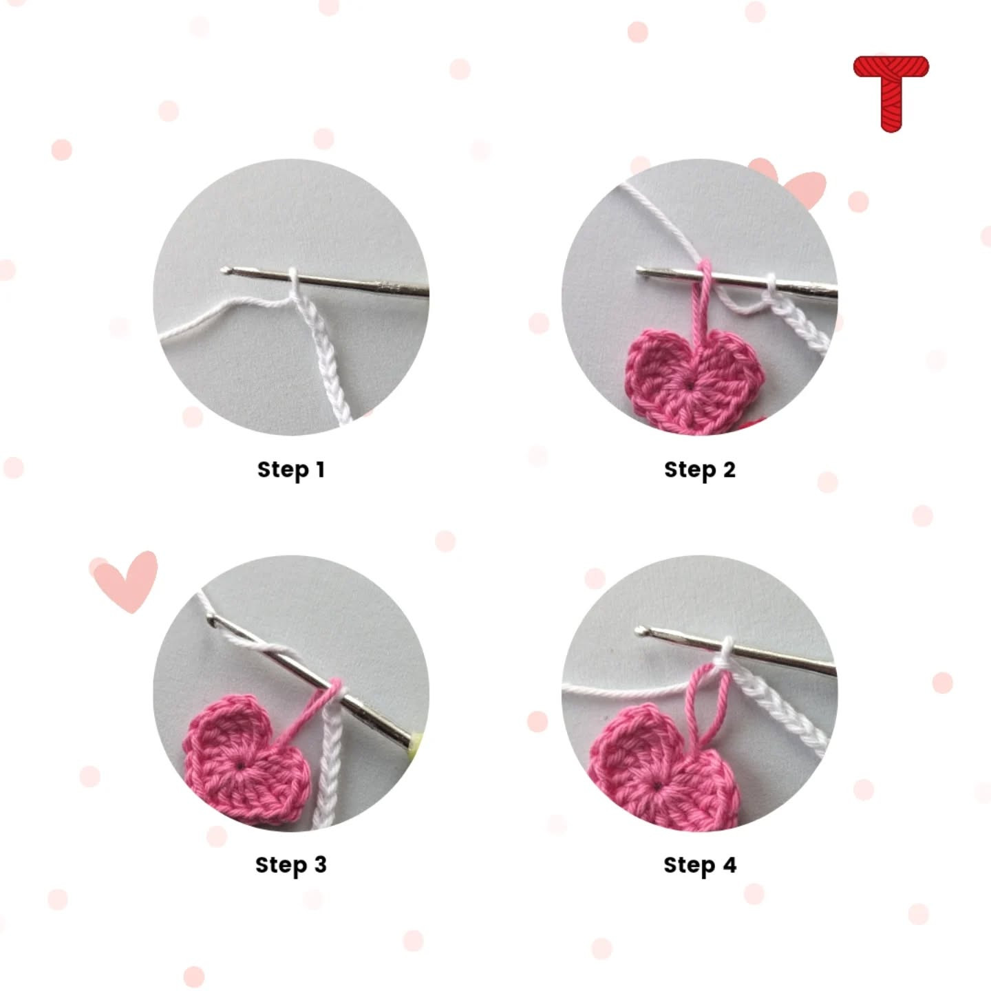 Free Crochet Pattern: Heart Garland