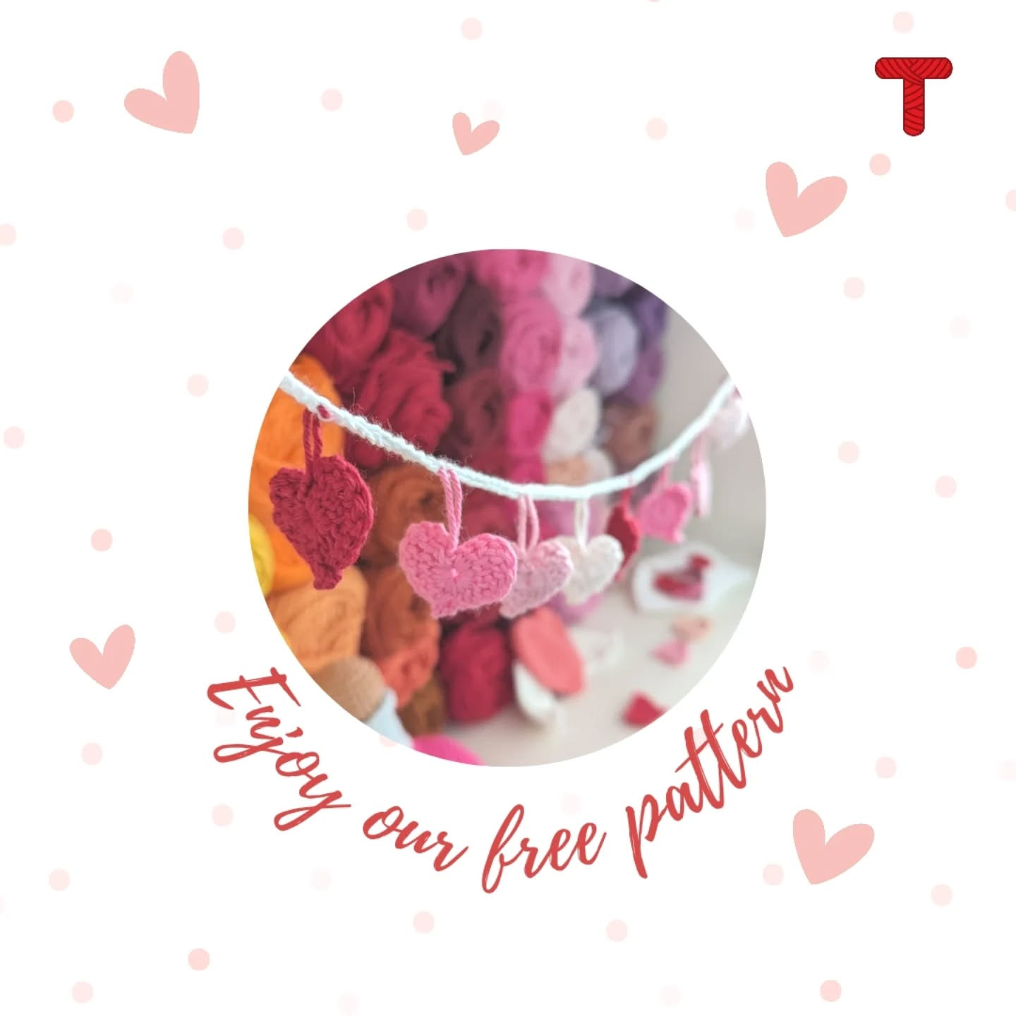 Free Crochet Pattern: Heart Garland