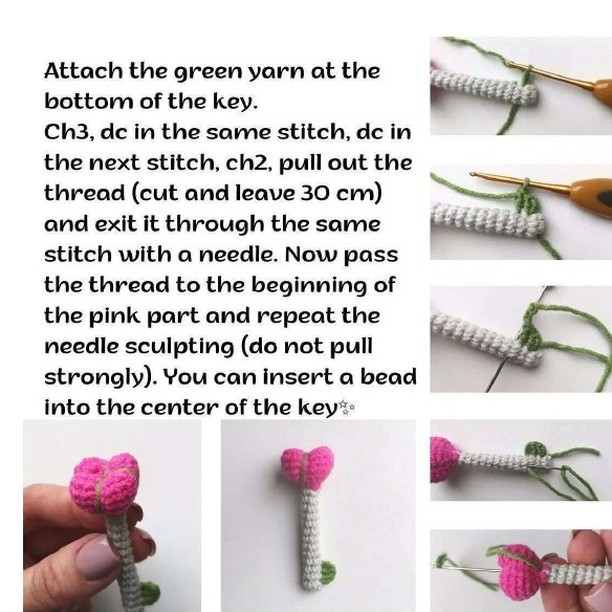Free Crochet Pattern: Heart Padlock & Key