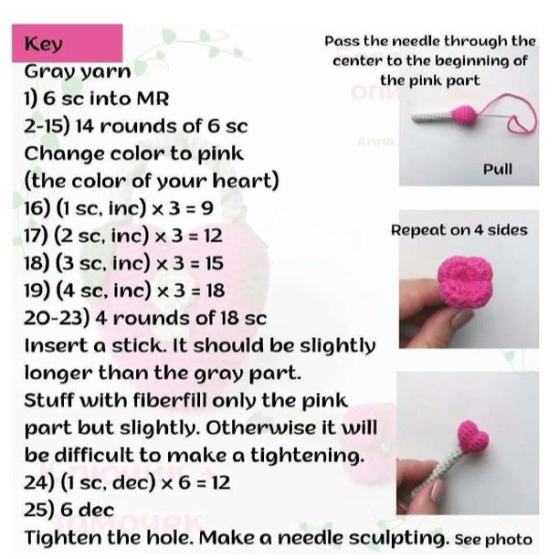 Free Crochet Pattern: Heart Padlock & Key