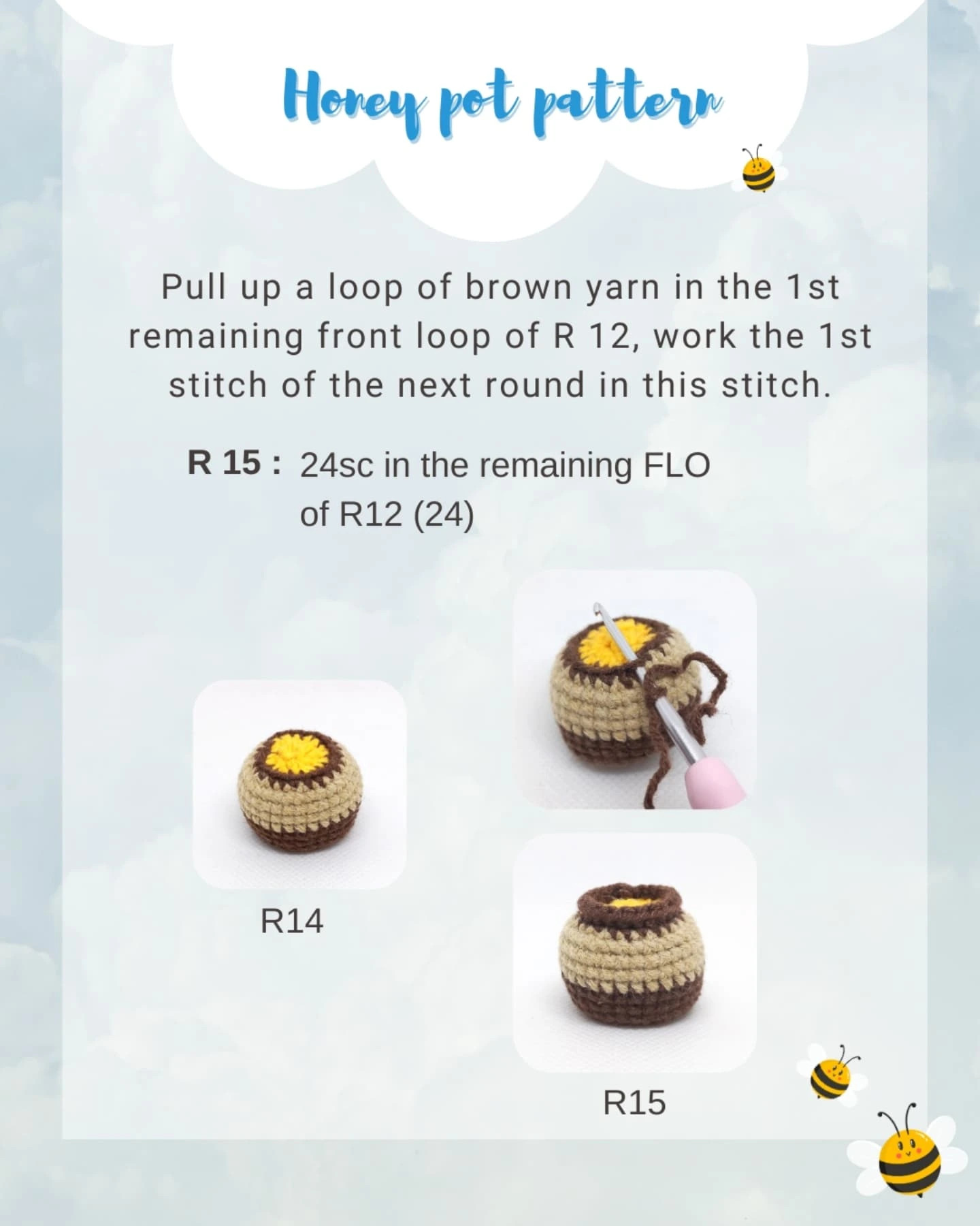 Free Crochet Pattern: honey pot pattern