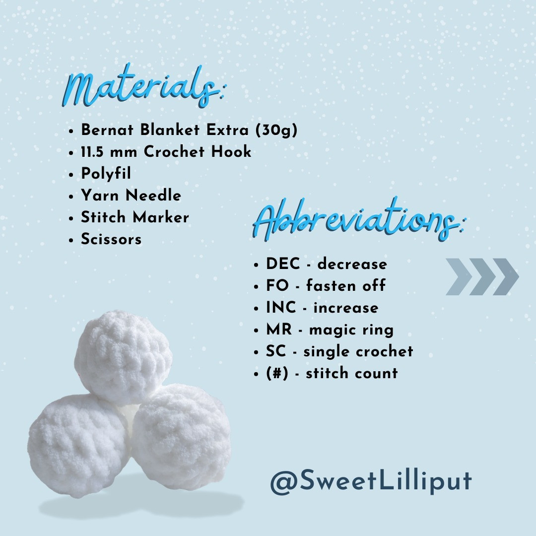Free Crochet Pattern: Indoor Snowballs