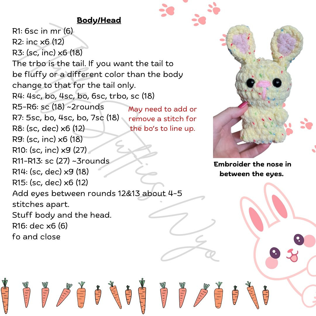 Free Crochet Pattern: Itty Bitty Fluffle Bunnies