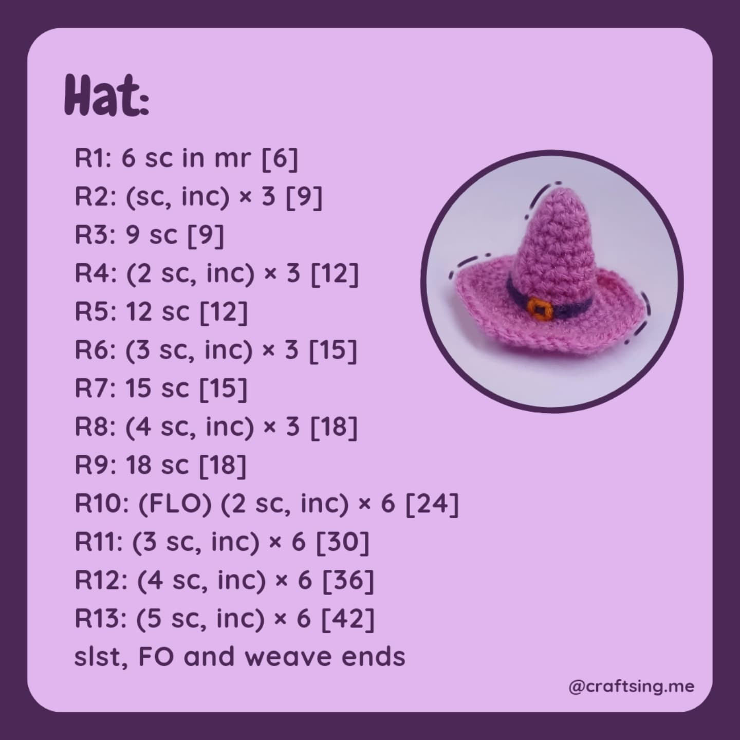 Free Crochet Pattern: Itty-Bitty Witchy Hats