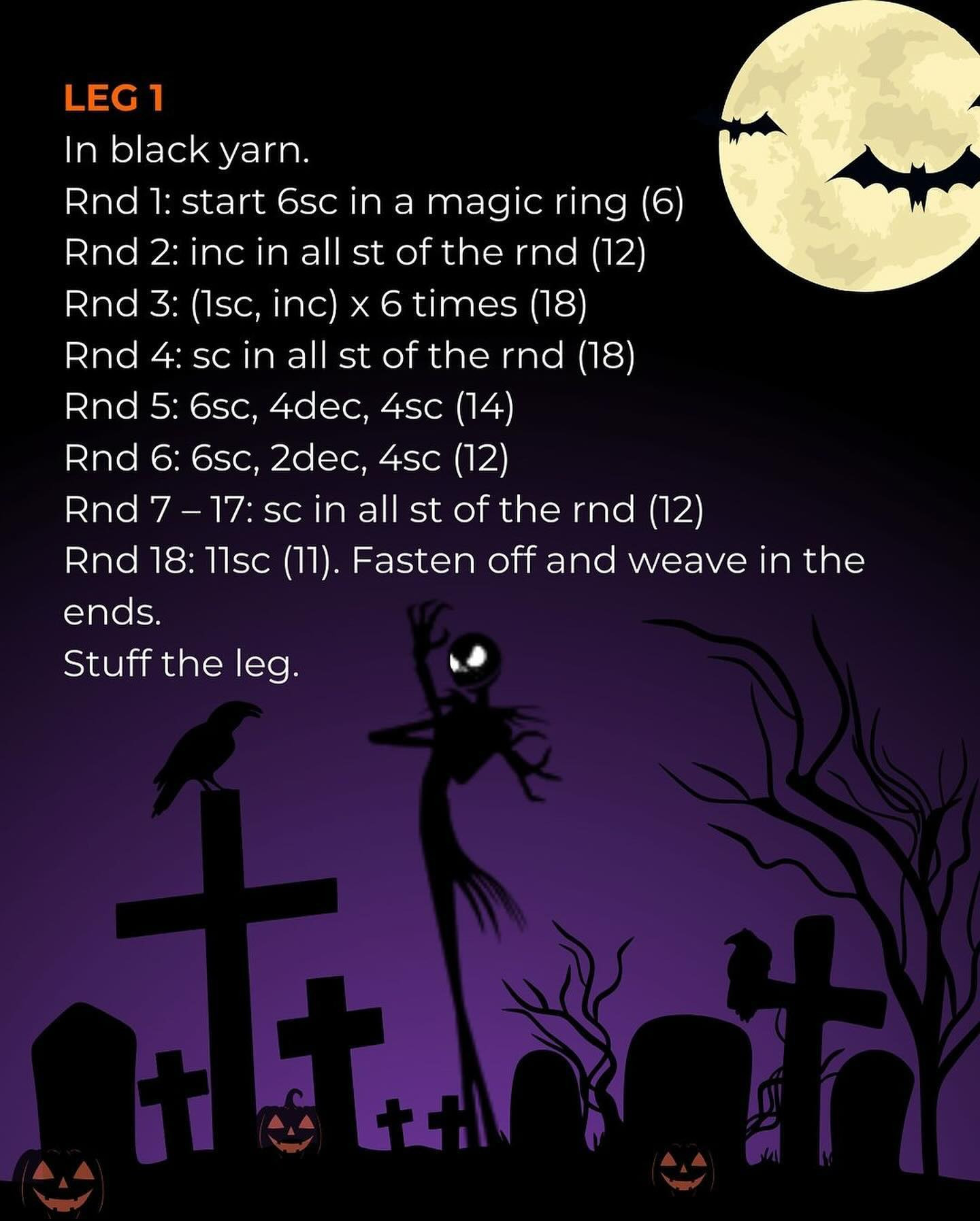 Free Crochet Pattern: Jack Skellington Amigurumi
