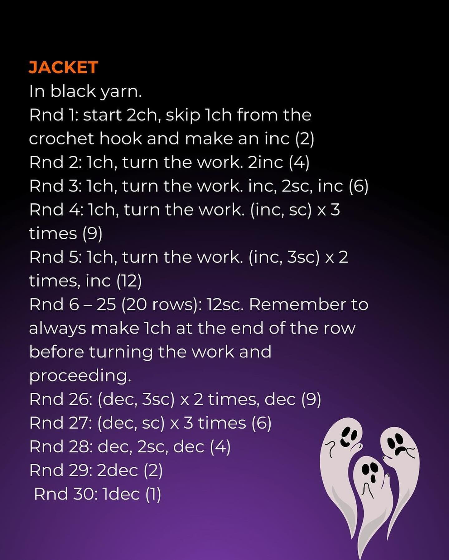 Free Crochet Pattern: Jack Skellington Amigurumi