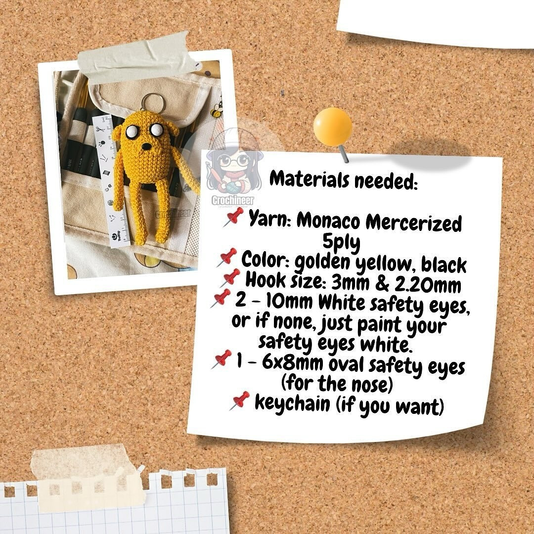 Free Crochet Pattern: Jake the Dog Amigurumi