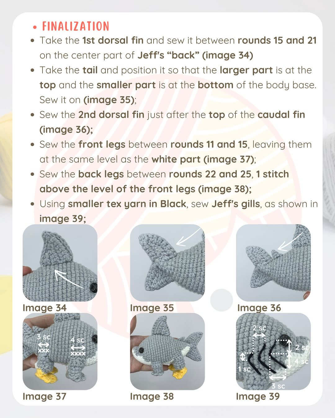 Free Crochet Pattern: Jeff the Landshark Amigurumi