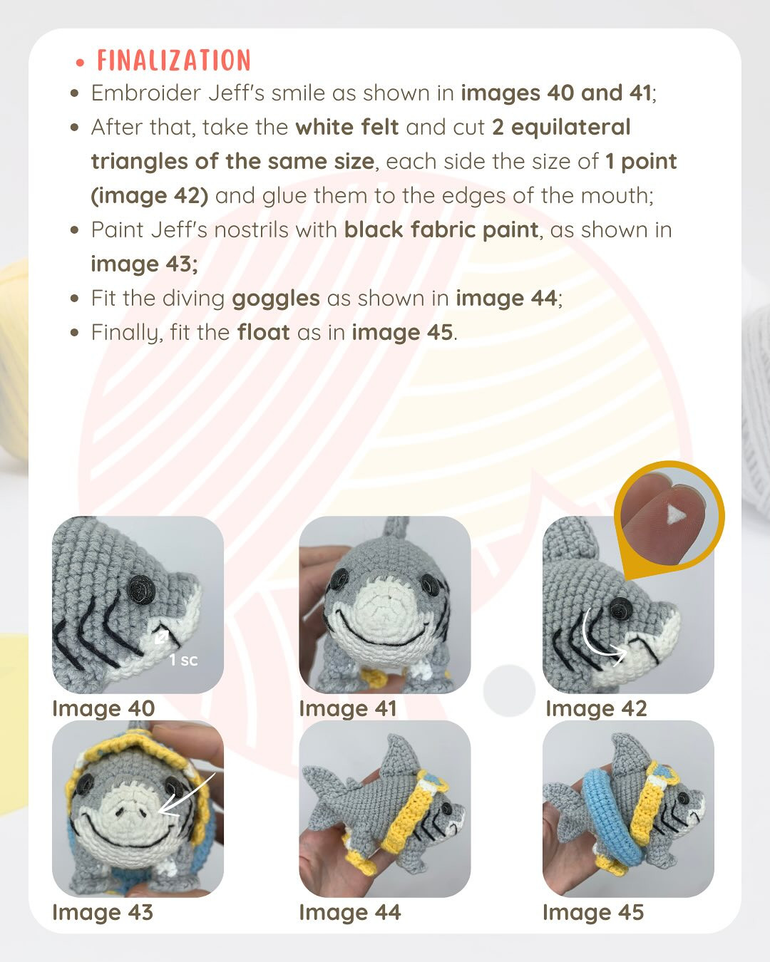 Free Crochet Pattern: Jeff the Landshark Amigurumi