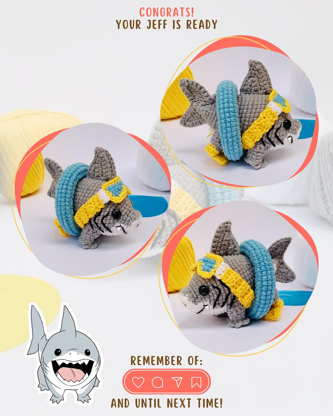Free Crochet Pattern: Jeff the Landshark Amigurumi