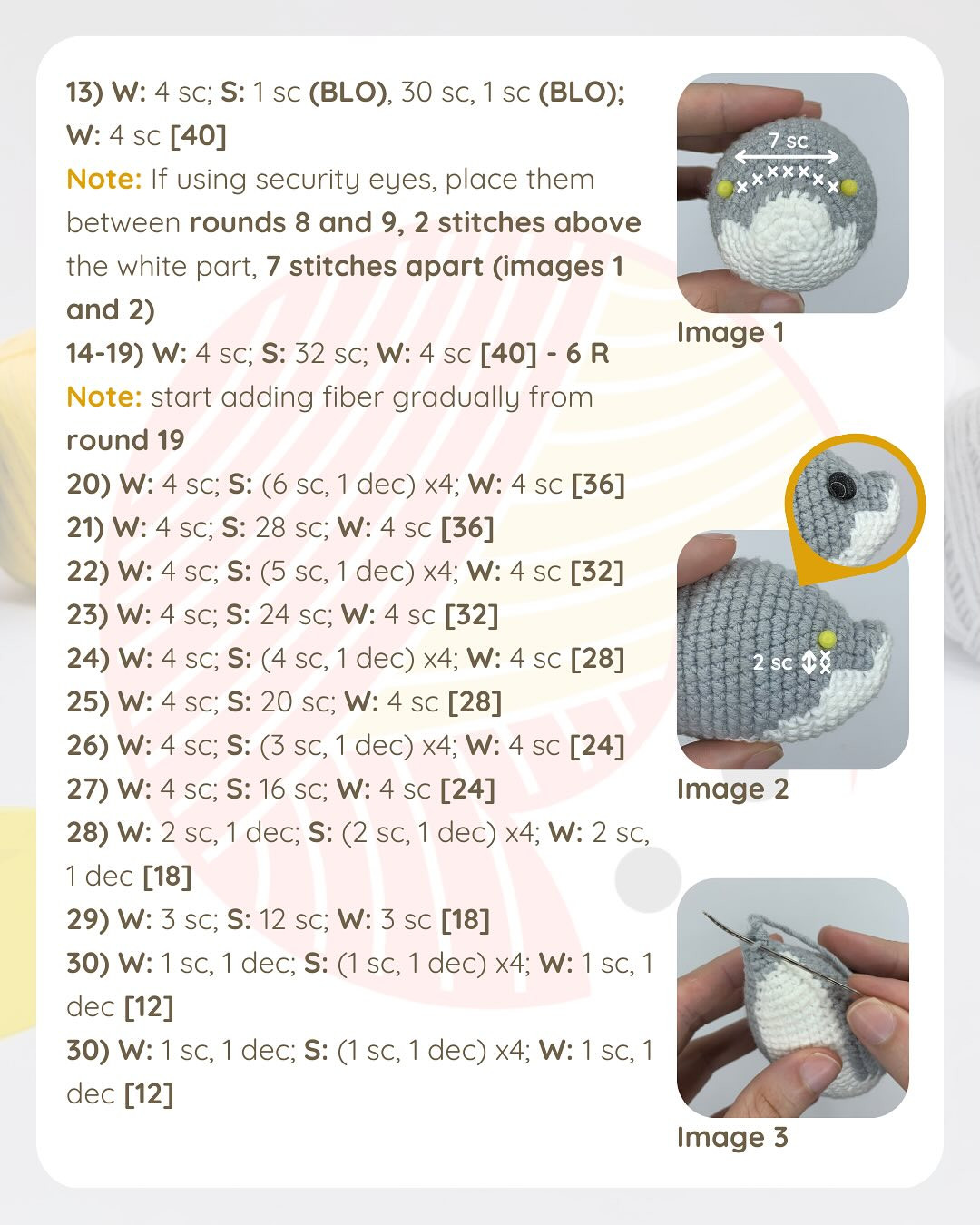 Free Crochet Pattern: Jeff the Landshark Amigurumi