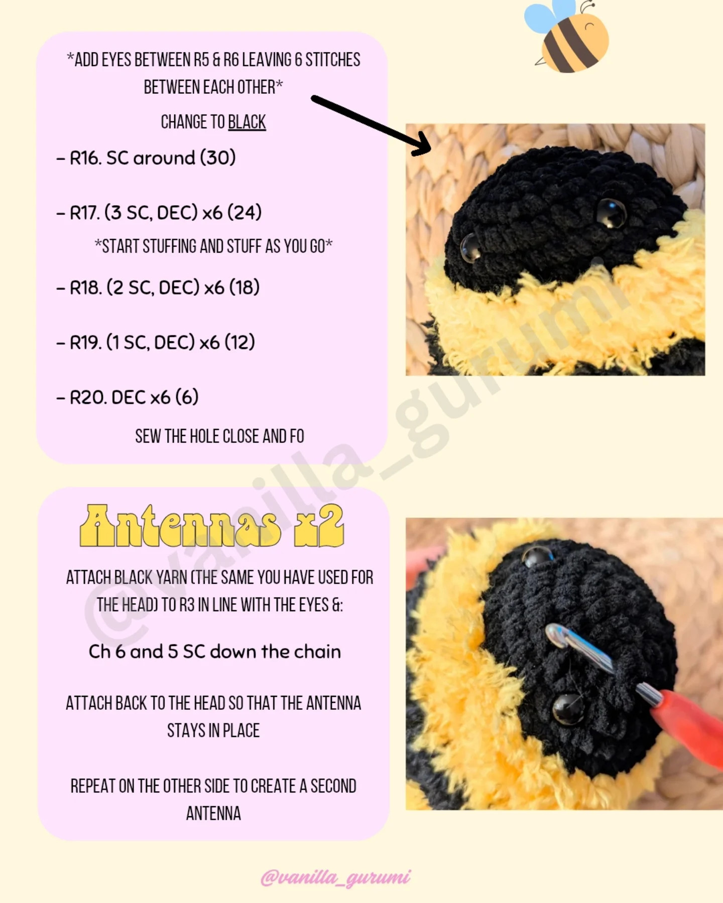 Free Crochet Pattern: Jellybee the Bee!