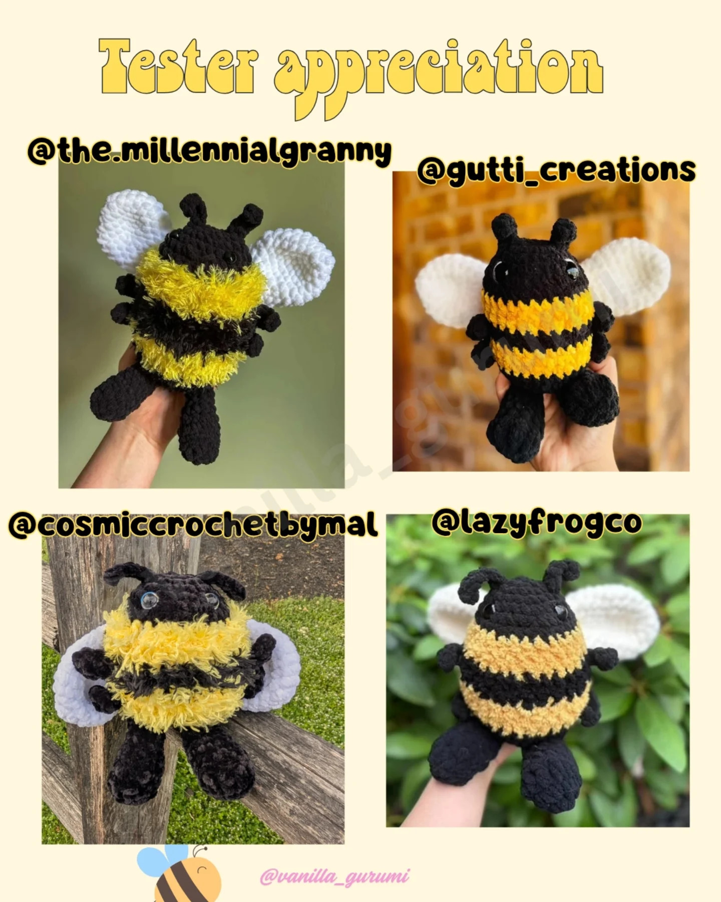 Free Crochet Pattern: Jellybee the Bee!