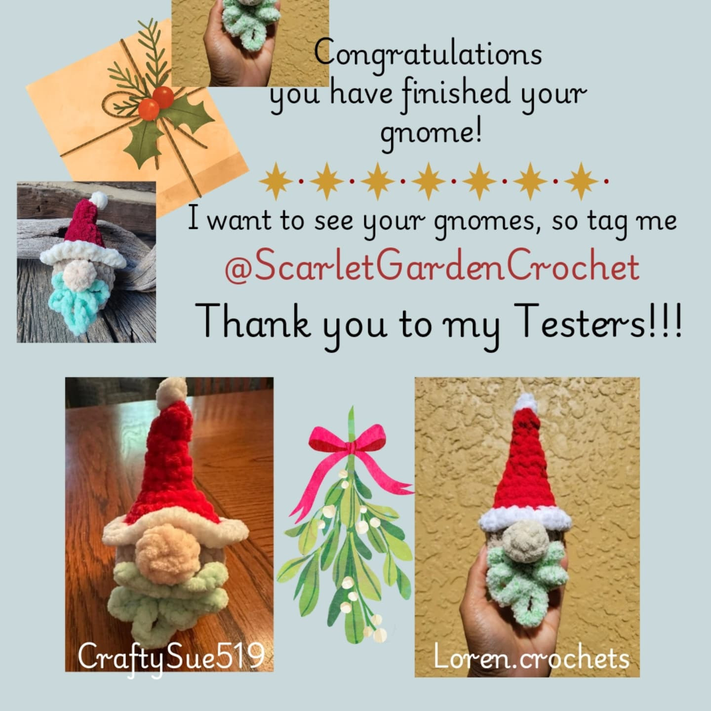 Free Crochet Pattern: Jolly Wintertide Gnome