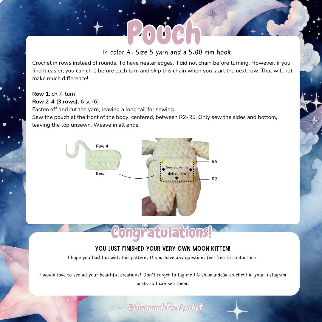 Free Crochet Pattern: Jovy the Moon Kitten