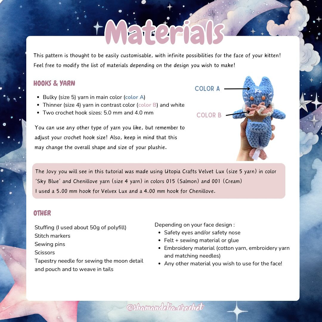 Free Crochet Pattern: Jovy the Moon Kitten