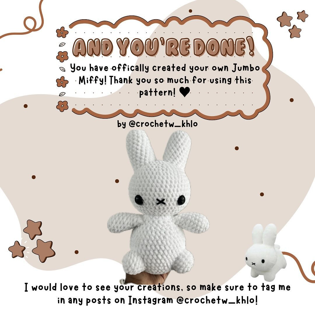 Free Crochet Pattern: Jumbo Miffy