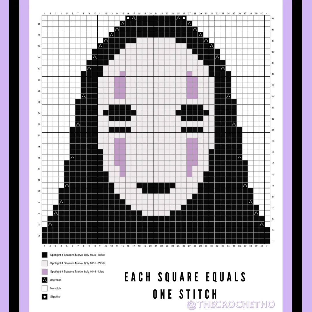 Free Crochet Pattern: Kaonashi No-Face Mask