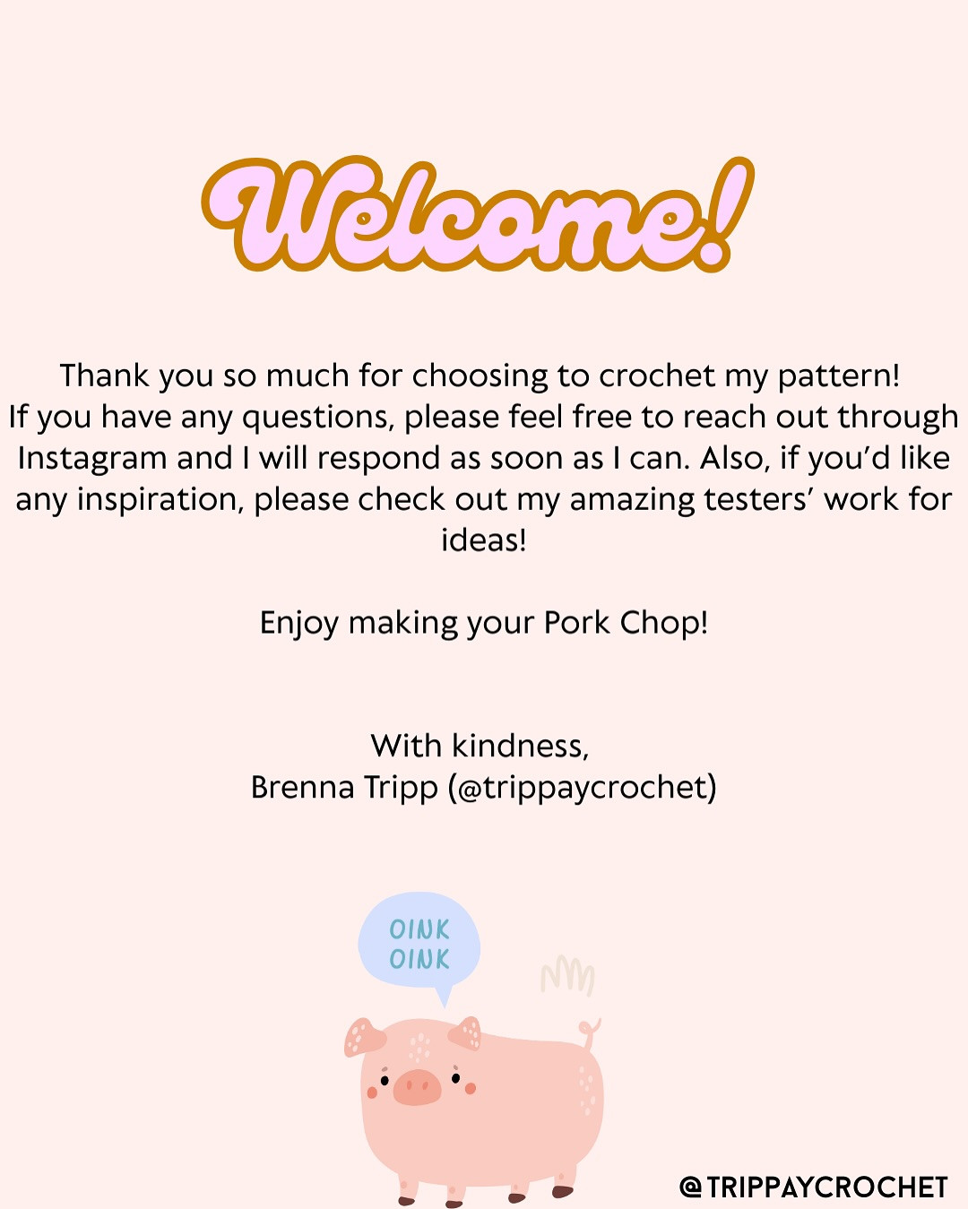 Free Crochet Pattern: Karate Pig