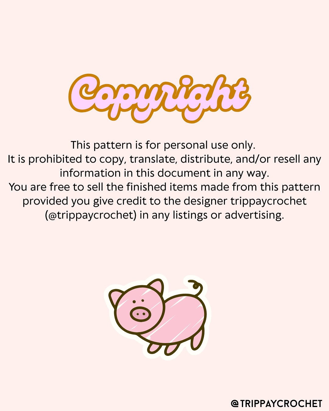 Free Crochet Pattern: Karate Pig