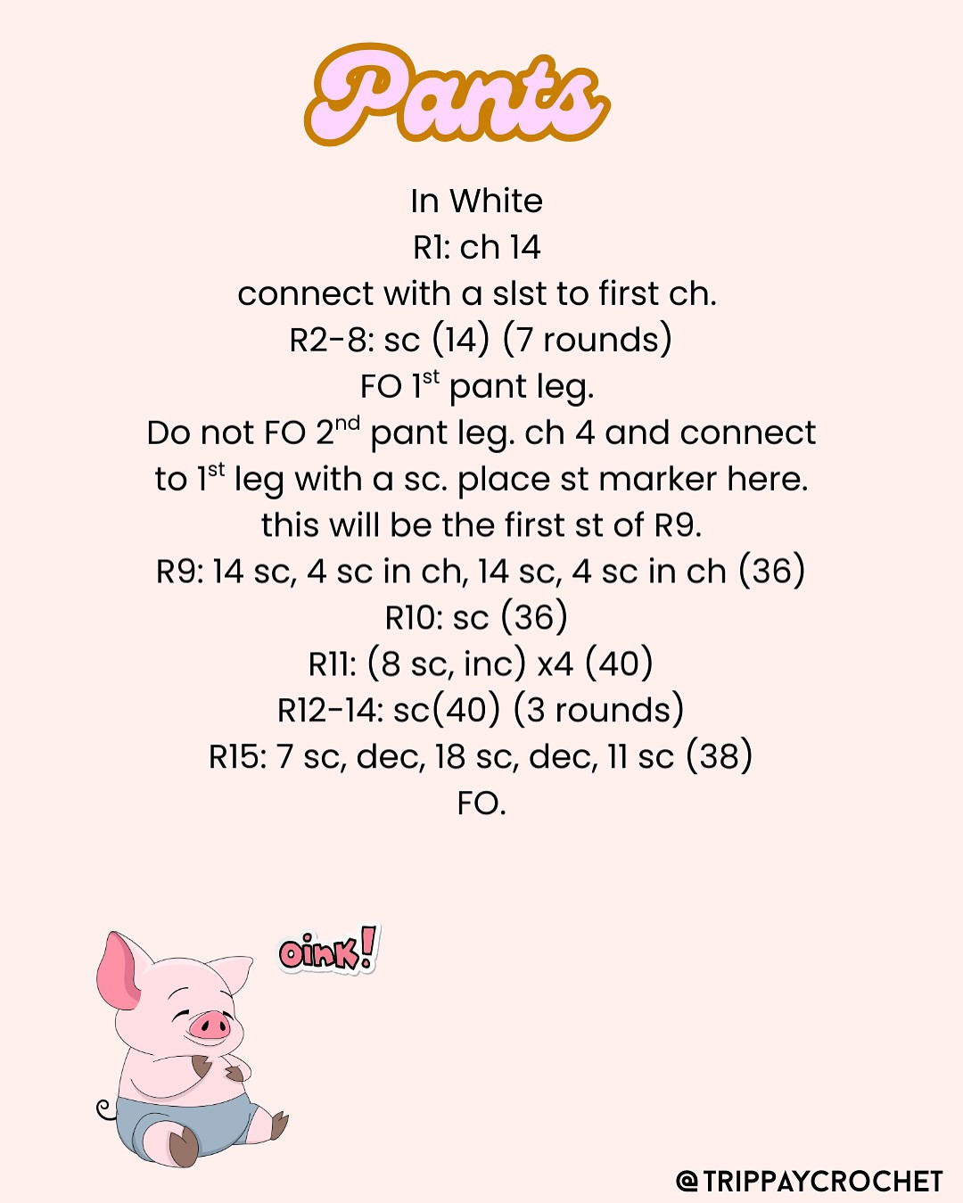 Free Crochet Pattern: Karate Pig