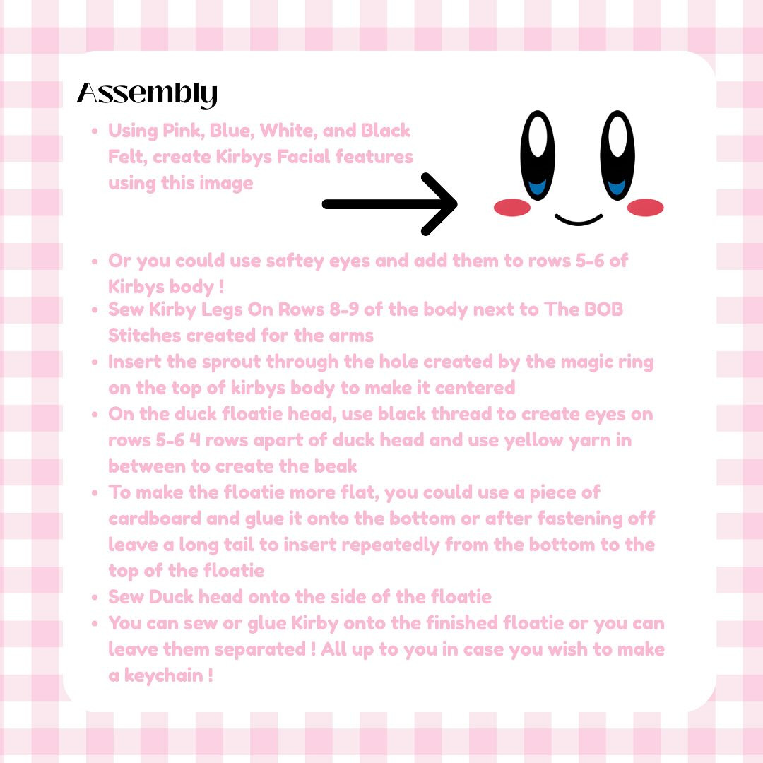 Free Crochet Pattern: Kirby on Duck Floatie