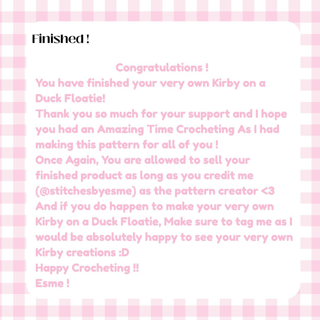 Free Crochet Pattern: Kirby on Duck Floatie