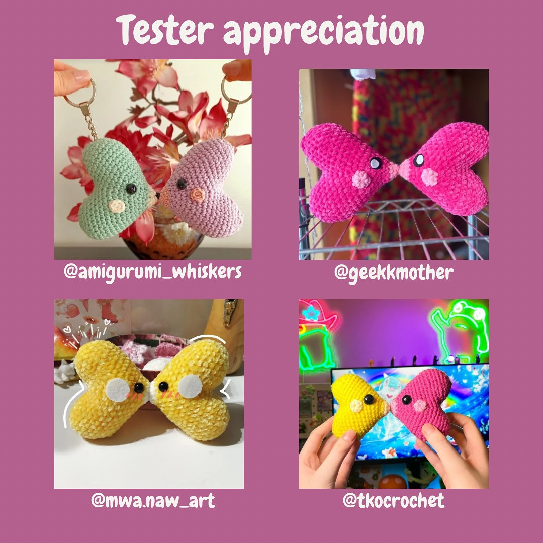 Free Crochet Pattern: Kissing Ludises Amigurumi