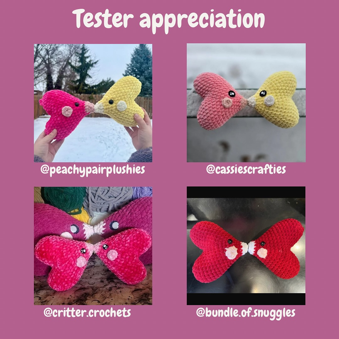 Free Crochet Pattern: Kissing Ludises Amigurumi