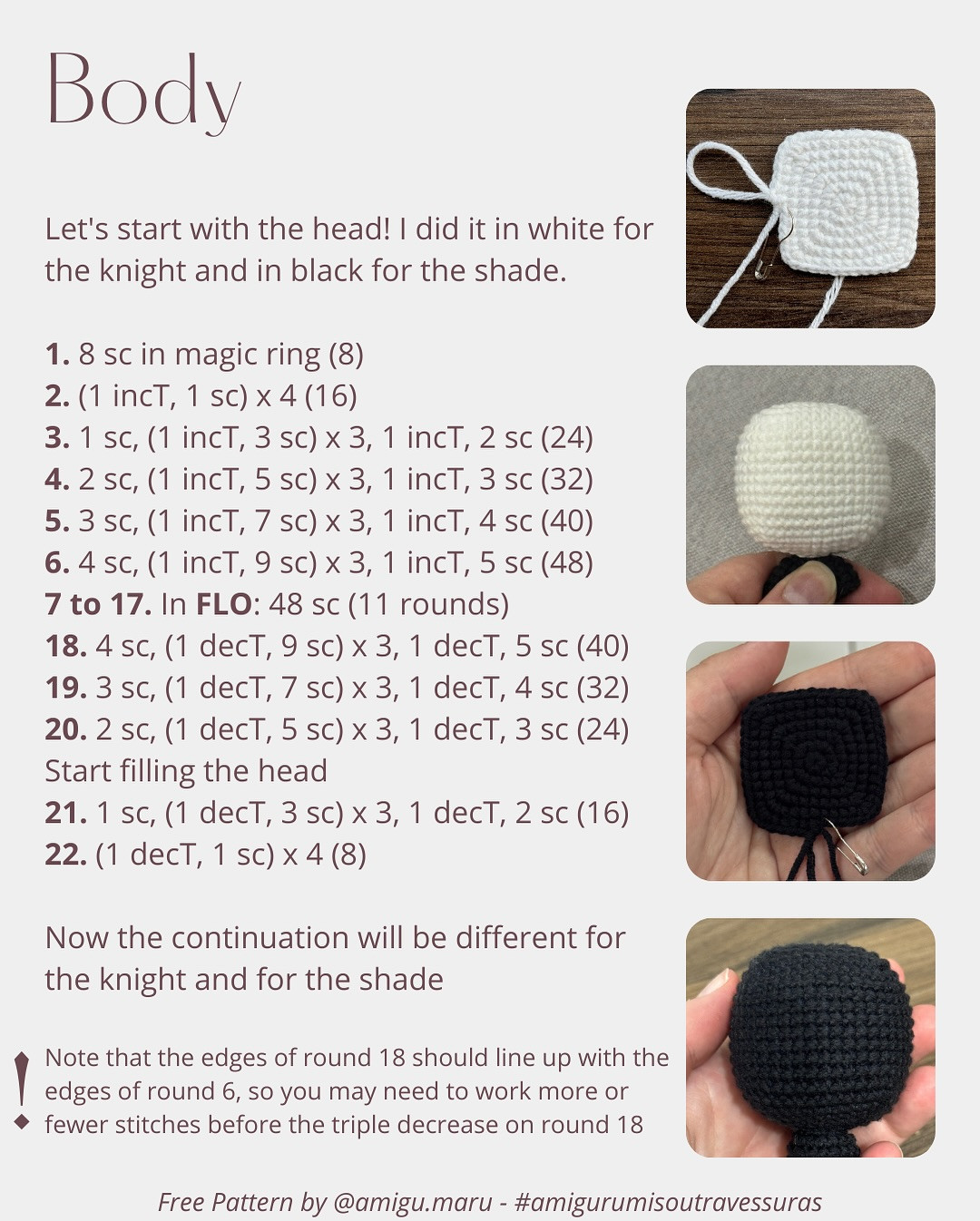 Free Crochet Pattern: Knight and Shade Amigurumi