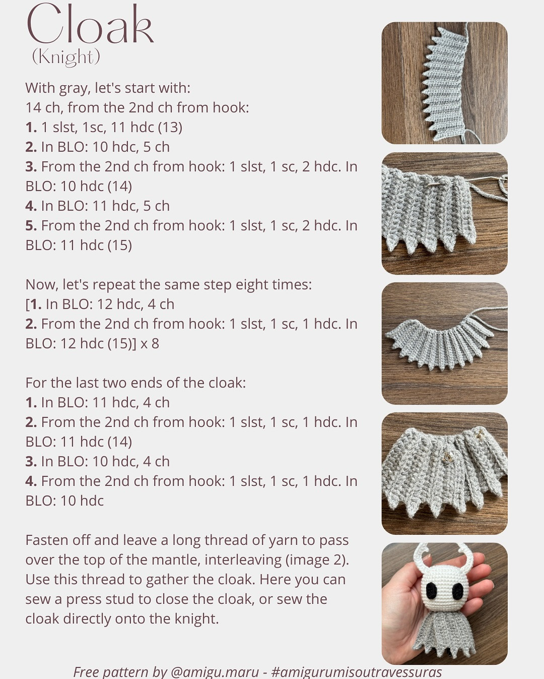 Free Crochet Pattern: Knight and Shade Amigurumi
