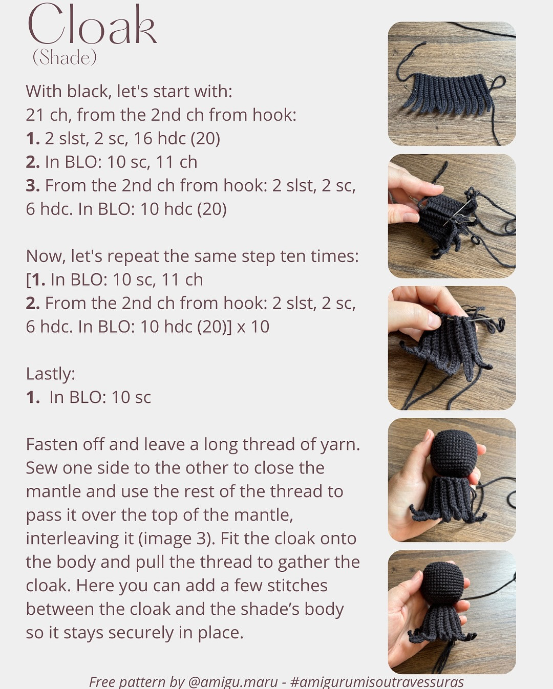 Free Crochet Pattern: Knight and Shade Amigurumi